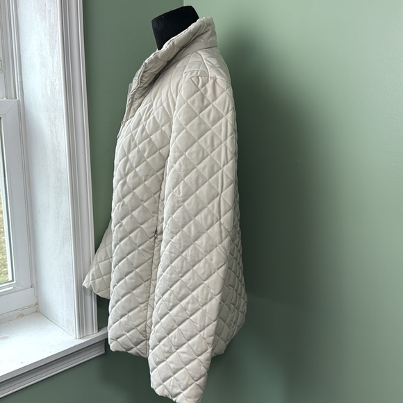 Calvin Klein cream quilted jacket large - Picture 2 of 6
